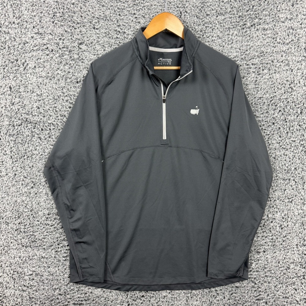 Masters Tech Pullover Mens Large Gray Active 1/4 … - image 1